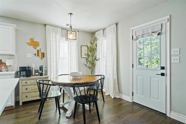 Foyer entrance featuring dark hardwood / wood-style flooring